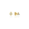 14 Gouden Lelie Diamanten Oorbellen