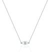 14K Solid Gold Evil Eye Diamond Necklace