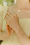 14K Solid Gold Love Emerald Ring