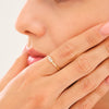 14K Gouden Vivien Baguette Diamanten ring