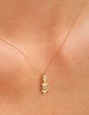 14K Gouden Pijl Diamanten Halsketting