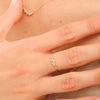 Rose Gold Love Diamond Ring with six genuine white diamonds