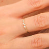 14K Solid Gold Love Diamond Ring in White Gold