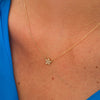 14K Gouden Emily Bloemen Diamanten Halsketting