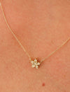 14K Gouden Emily Bloemen Diamanten Halsketting