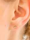 14K Gouden Vlinder Oorbellen met Diamanten