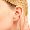 14 Gouden Lelie Diamanten Oorbellen