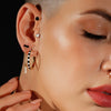 14K Gouden Wit Emaille Hart Tragus