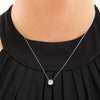 14K massief gouden Diana-ketting met diamant