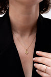 14K Solid Gold Initial Necklace