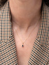14K massief gouden oceaan saffier ketting